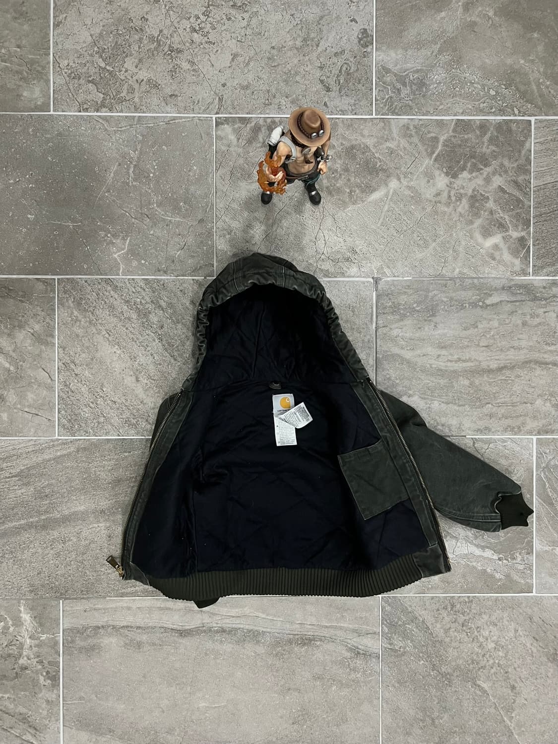 (XS) 칼하트 후드 덕 액티브 보이즈 자켓 YYJ130 MOS 모스그린 상품이미지3