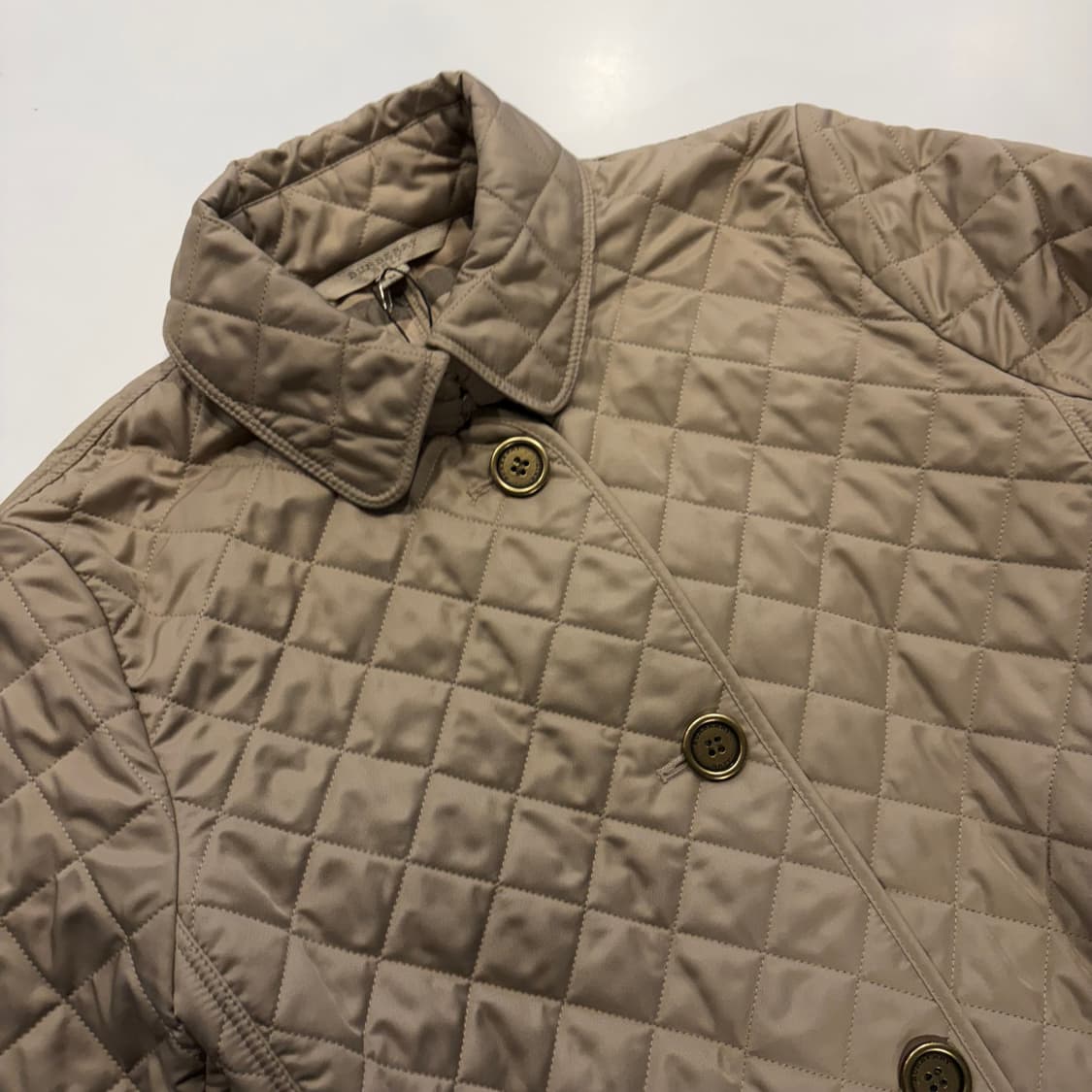 [M] 버버리 퀼팅 버튼 자켓 베이지 D498 상품이미지3