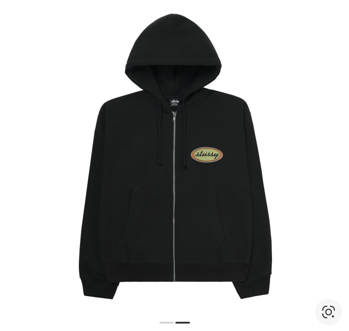스투시 x 아워레가시 워크샵 오발 집 후드 블랙 상품이미지1