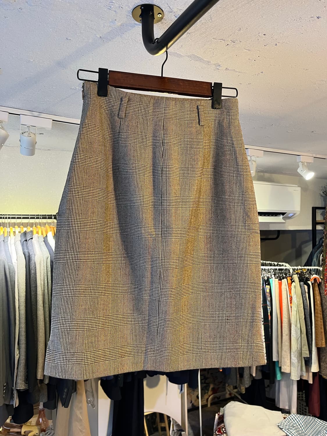 랄프로렌 글렌 울 체크 스커트 상품이미지2