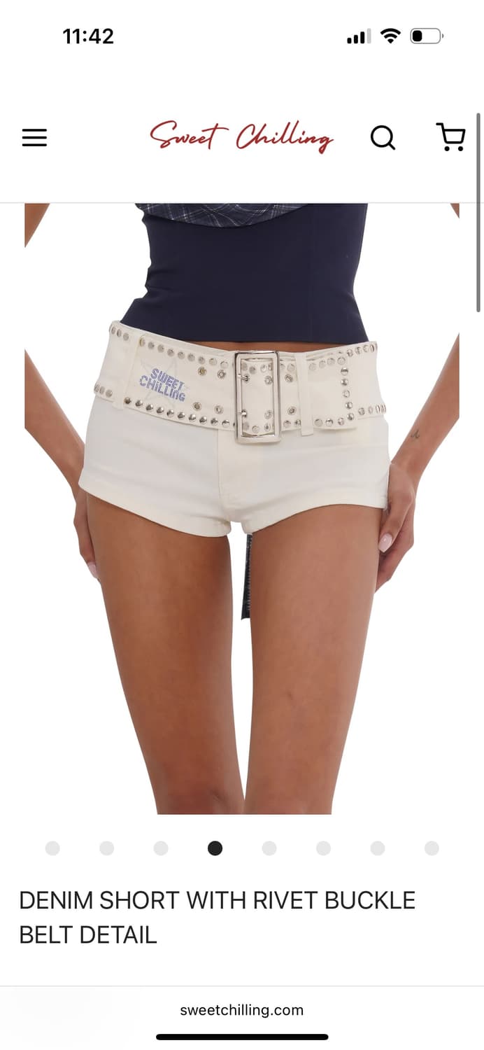 스윗칠링 sweet chilling DENIM SHORT WITH RIV 상품이미지2