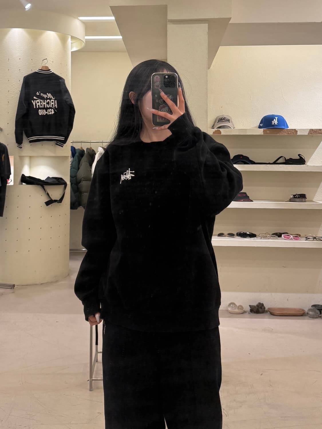 스투시 베이직 빅로고 맨투맨 U777 상품이미지1