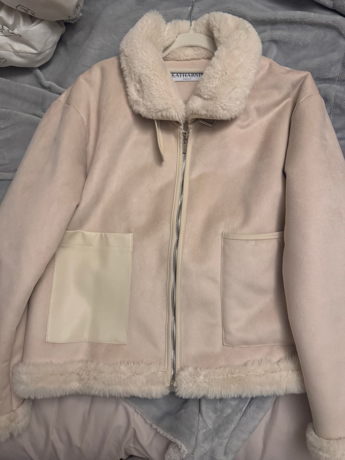 아이보리 여성 무스탕  상품이미지2