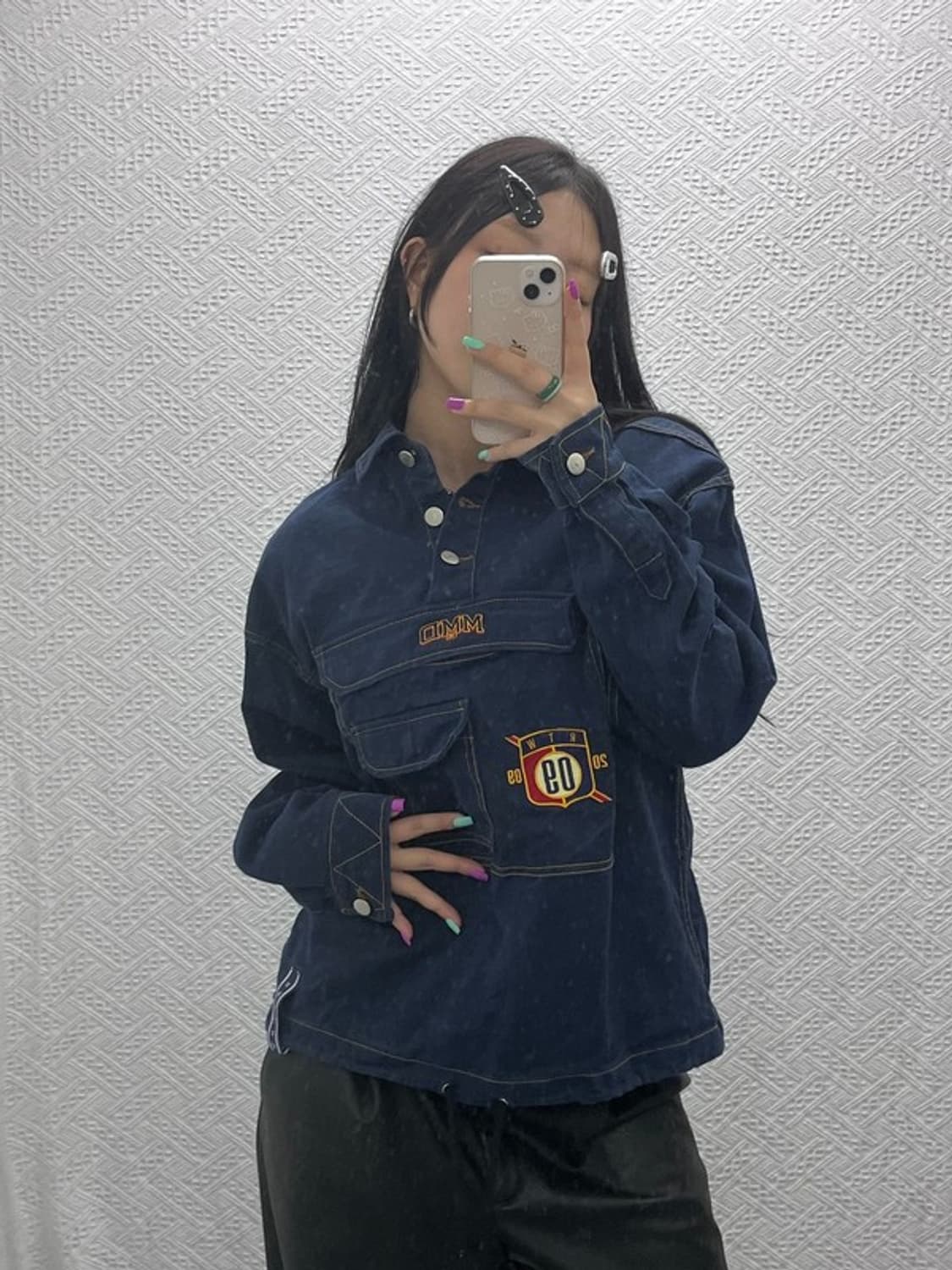 로맨틱크라운 올드스쿨 키치 패치 코튼 아노락 M C07017 상품이미지2