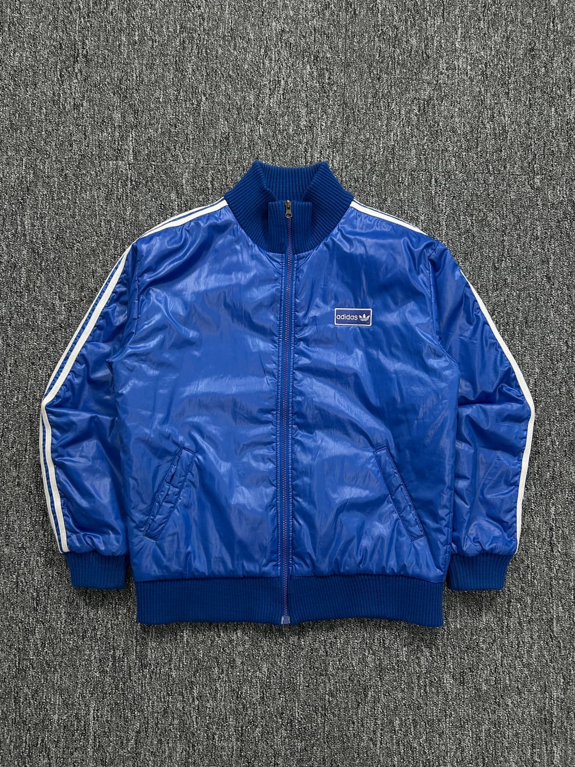 아디다스 올드스쿨 로고 블루 점퍼 자켓 M  상품이미지3