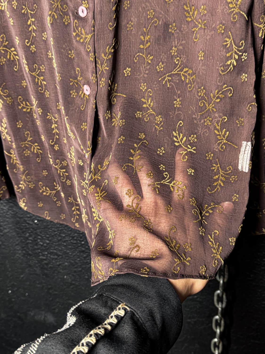 Sheer Floral Embroidery Shirt 상품이미지8