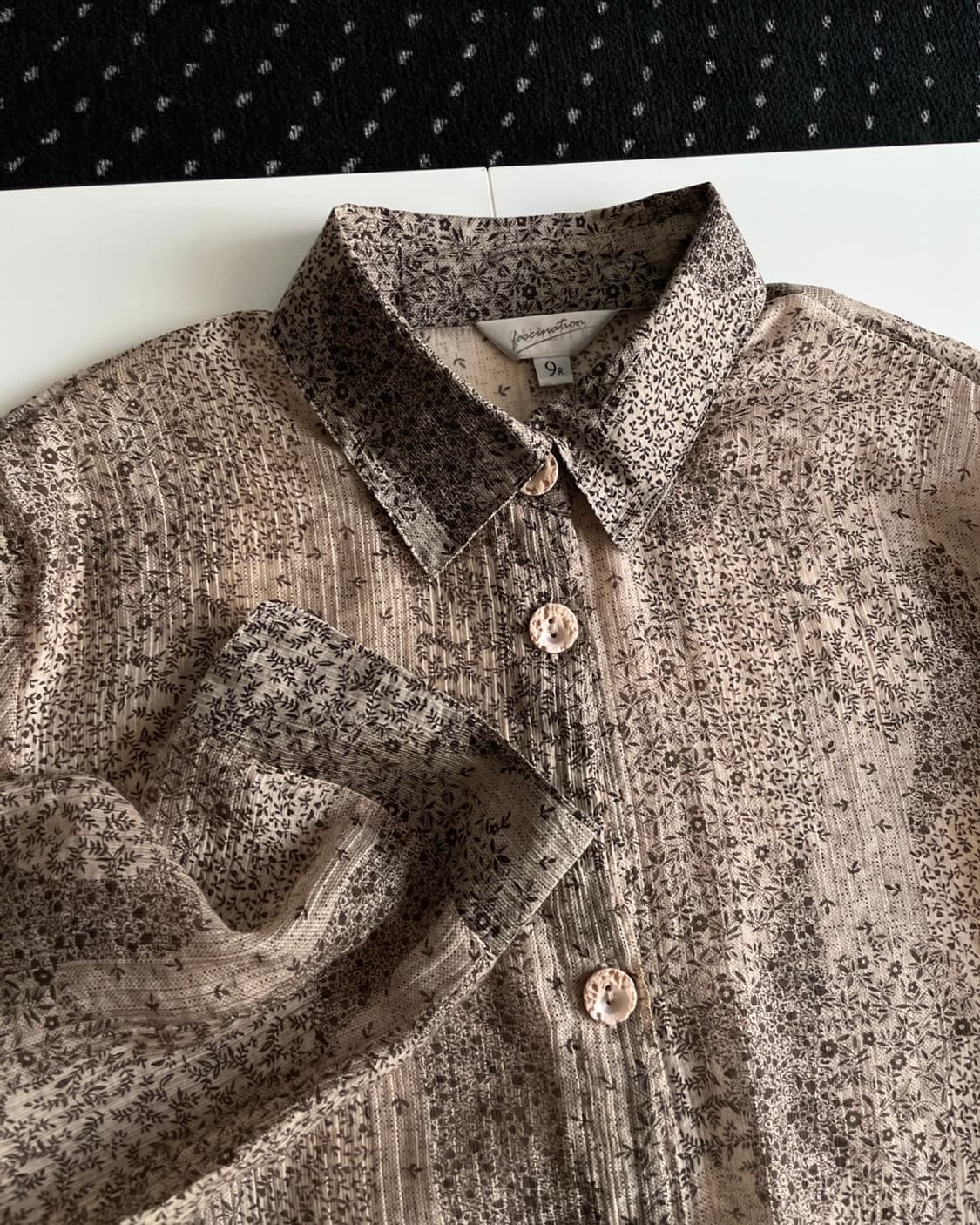 patterned sheer blouse 상품이미지8