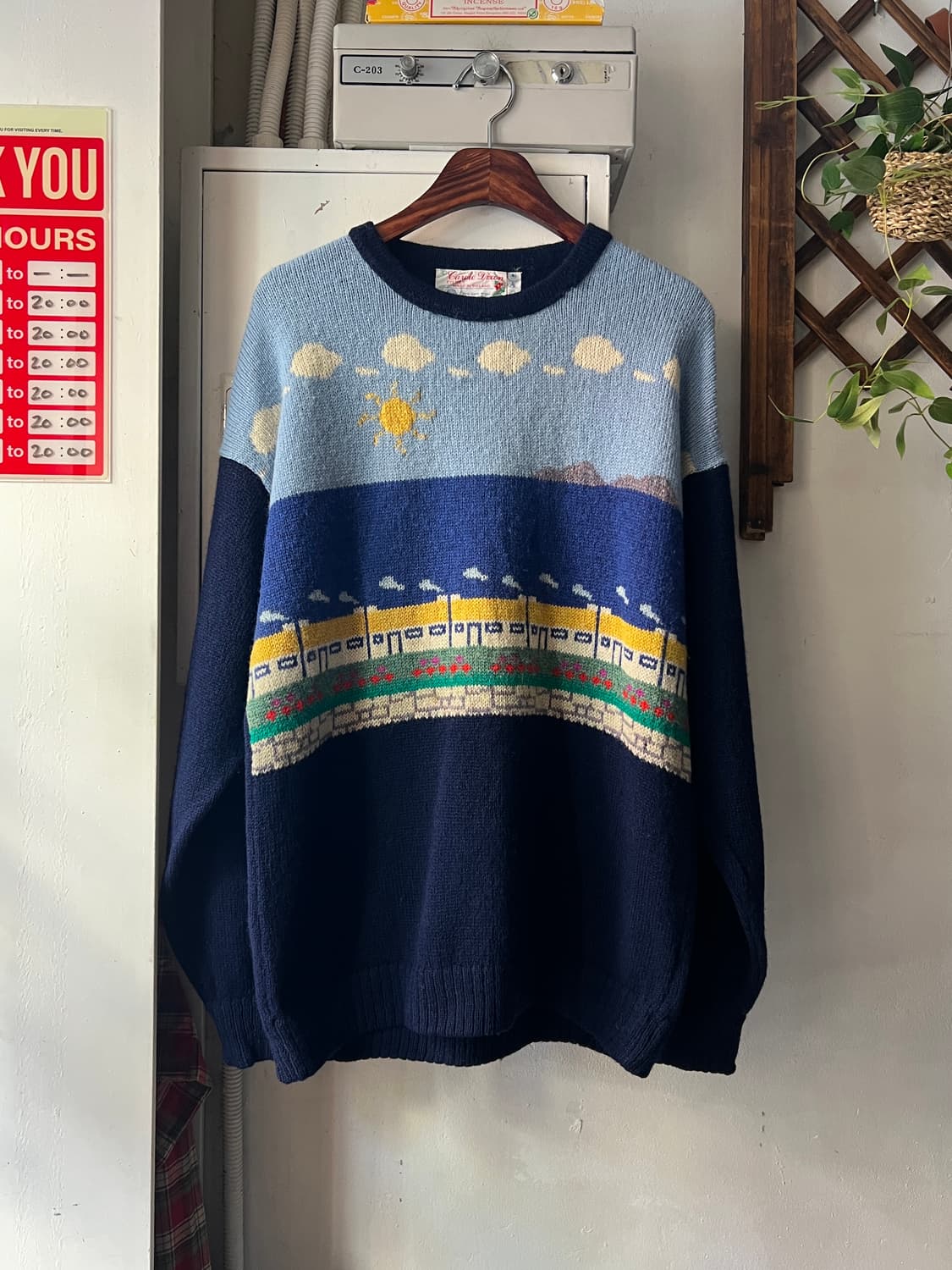 [L]90's 아일랜드 빌리지 퓨어 울 니트 상품이미지1