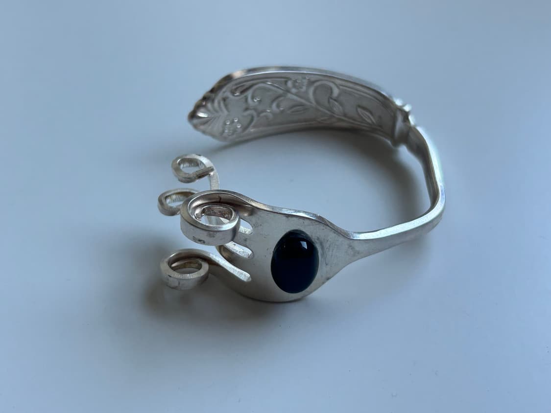 빈티지 오닉스 포크 뱅글 L 상품이미지1