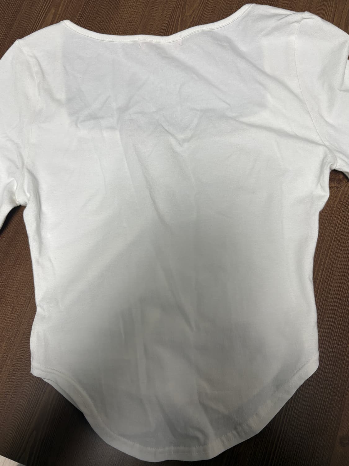 플리즈노팔로우 달린 셔링탑 화이트 상품이미지2