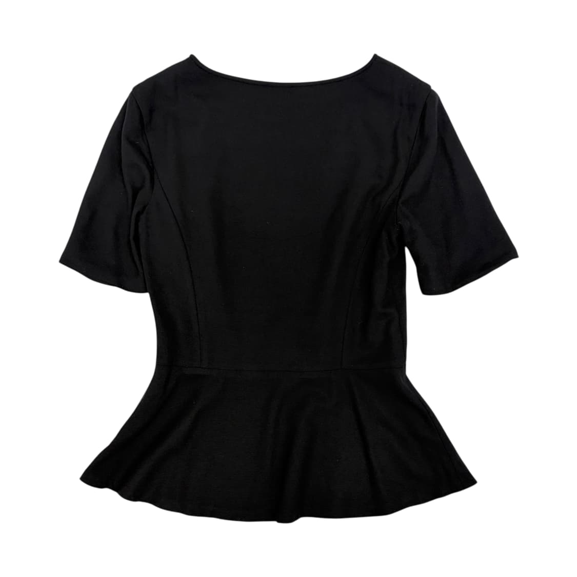 Theory 띠어리 블랙 페플럼 반팔 블라우스 상품이미지2