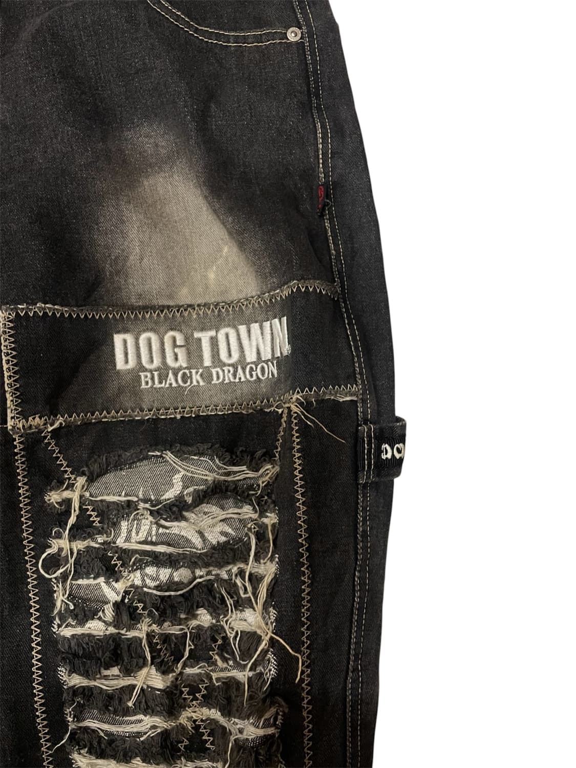 Dog town 흑청 워싱 데님 팬츠 L 상품이미지4