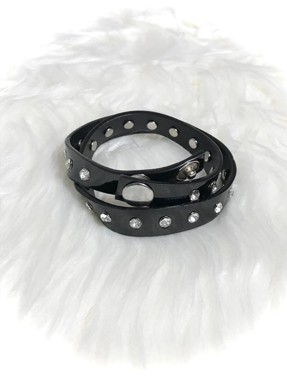 빈티지 펑크 크리스탈 찡 뱅글 팔찌 상품이미지2