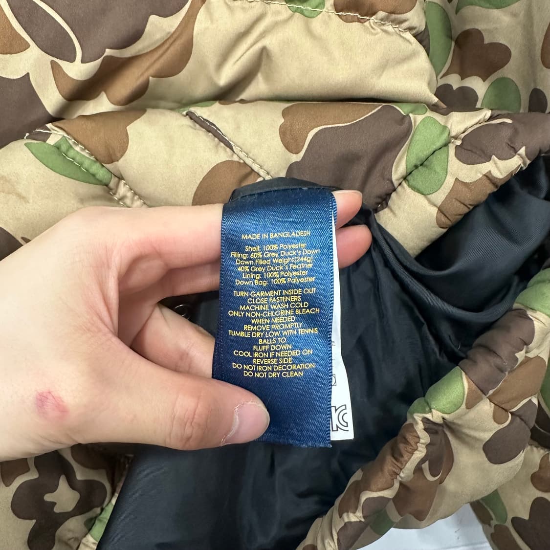 폴로 카모 보이즈 패딩점퍼 상품이미지4