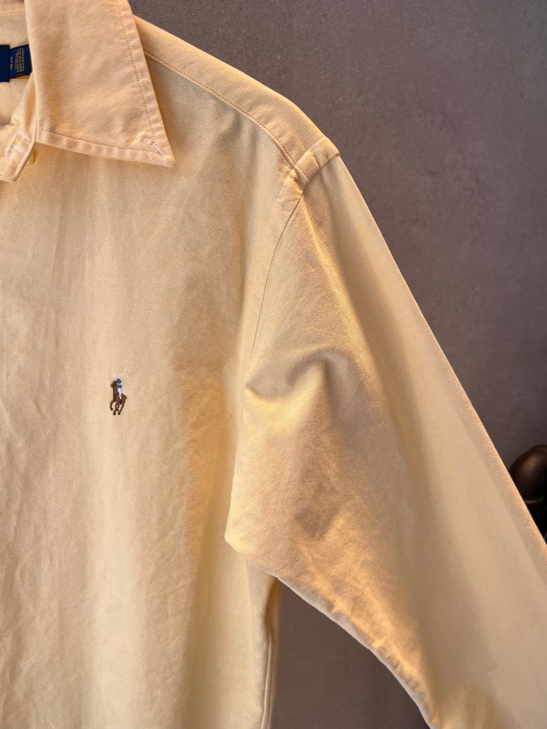 폴로 랄프로렌 클래식 핏 옐로우 셔츠 상품이미지4