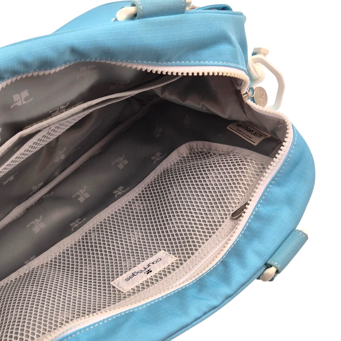 90s 꾸레쥬 스포티 나일론 스카이 3way 볼링백 상품이미지6