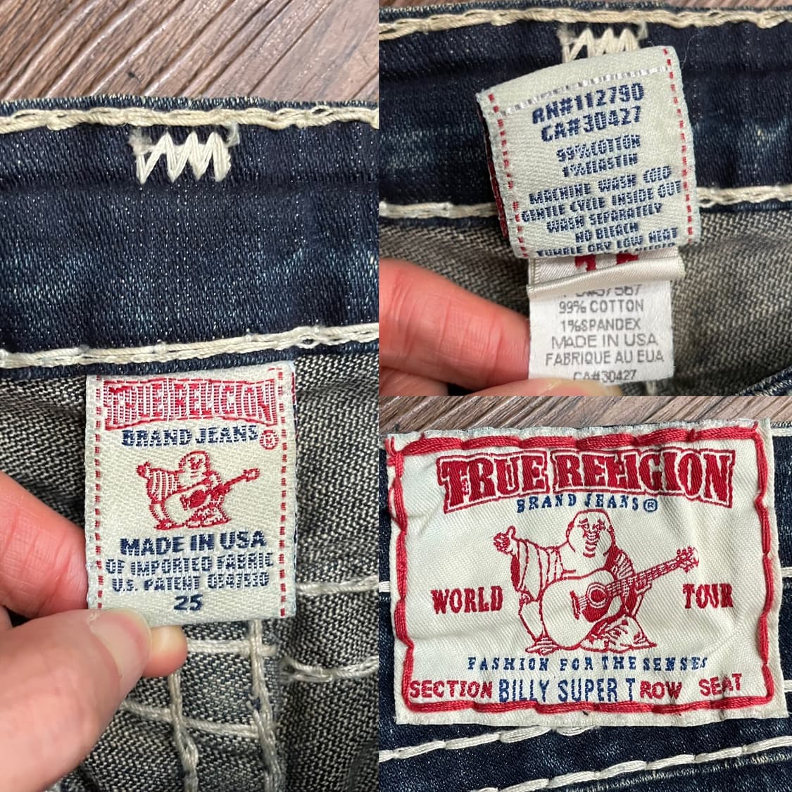 트루릴리전 USA 빌리슈퍼티 로우라이즈 부츠컷 데님 팬츠 플레어진 상품이미지8