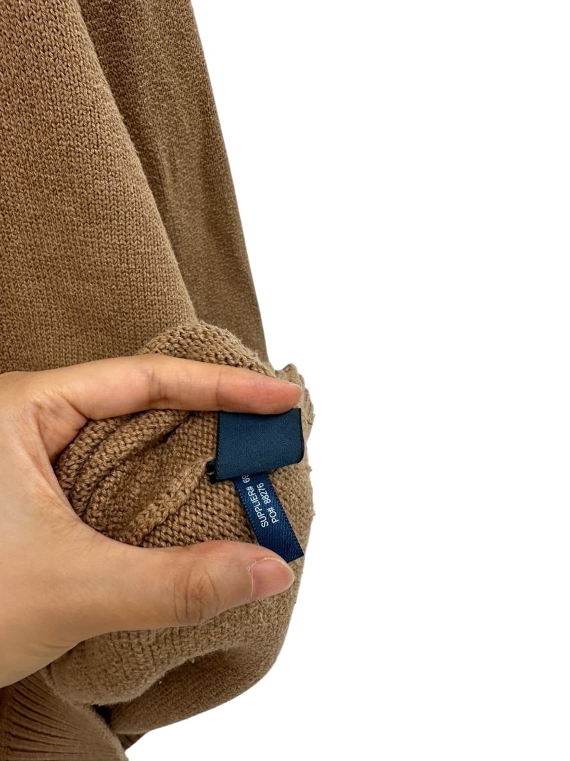 00s 폴로 반집업 니트 브라운베이지 (XL~2XL)  상품이미지8
