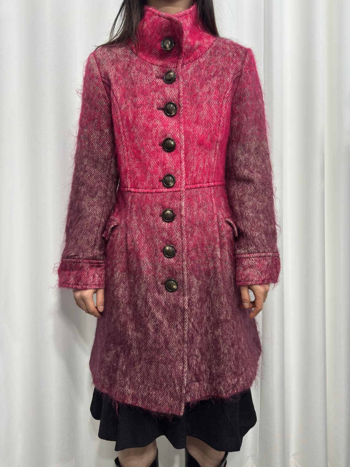 1eins schritt gradation pink wool coat 상품이미지1