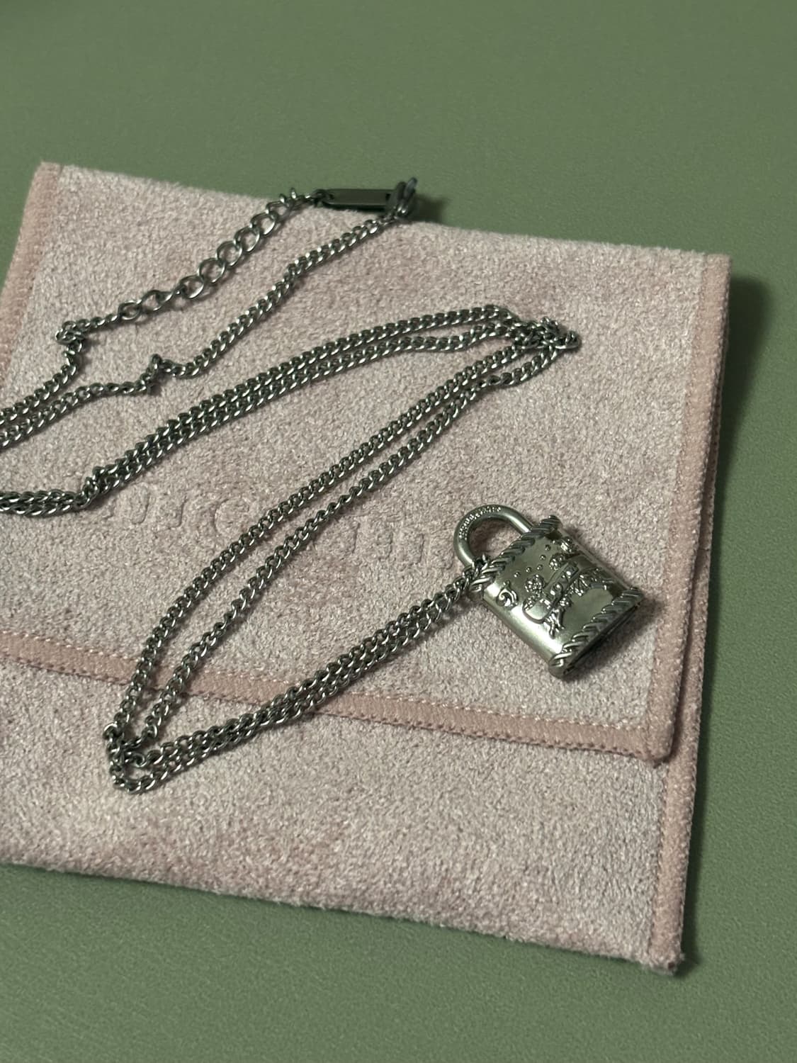 쓰리타임즈 러브 락 목걸이 라이트 실버 상품이미지3