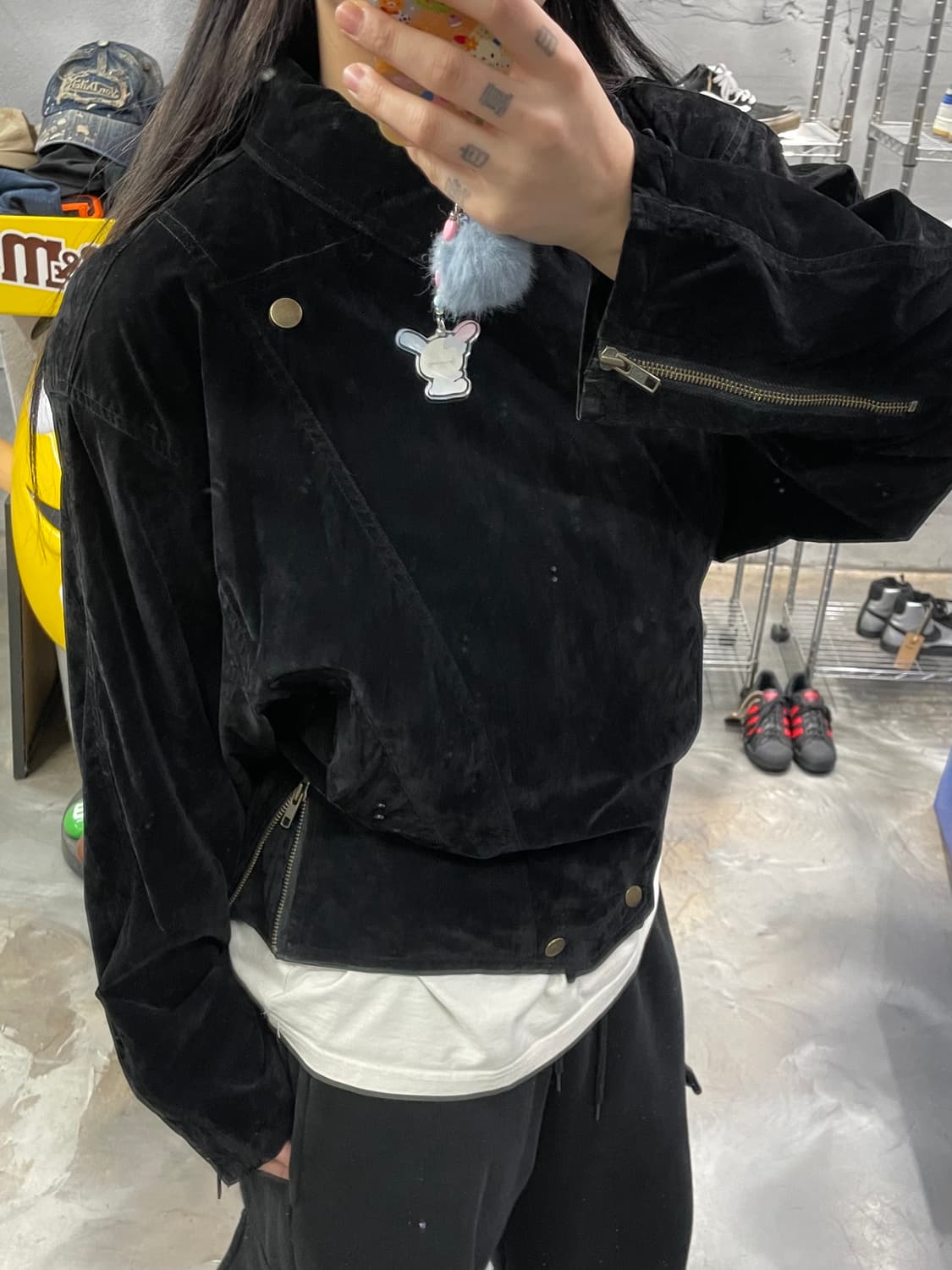빈티지 벨벳 바이커 자켓 상품이미지10