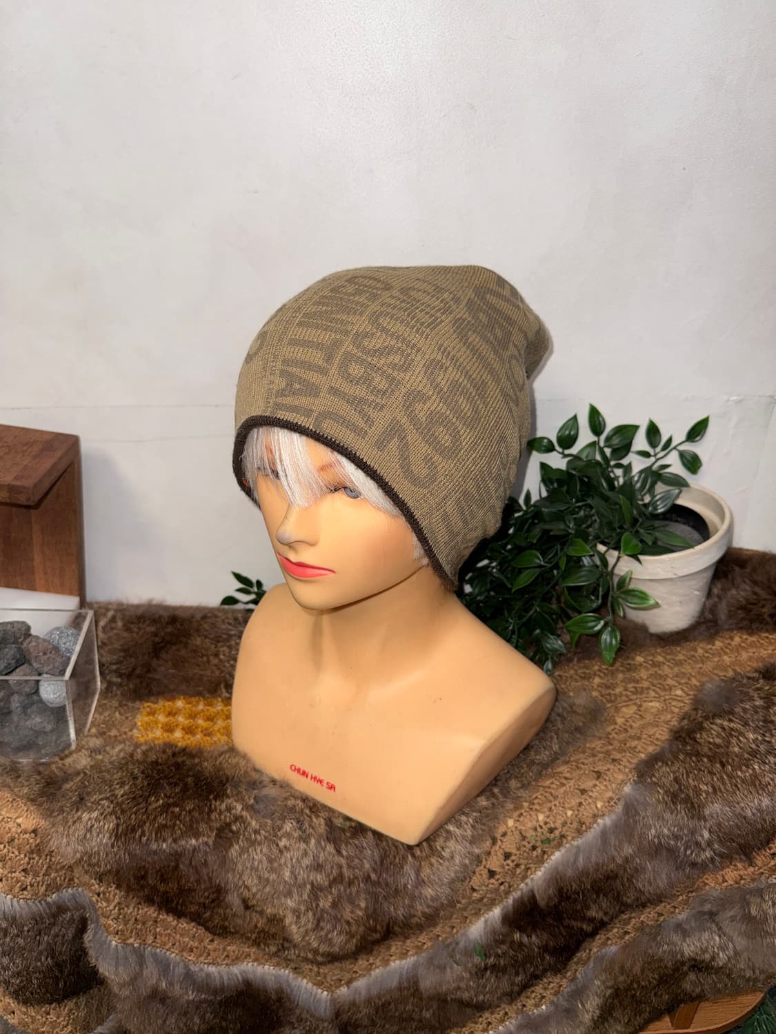 FUBU brown logo reversible beanie 상품이미지2