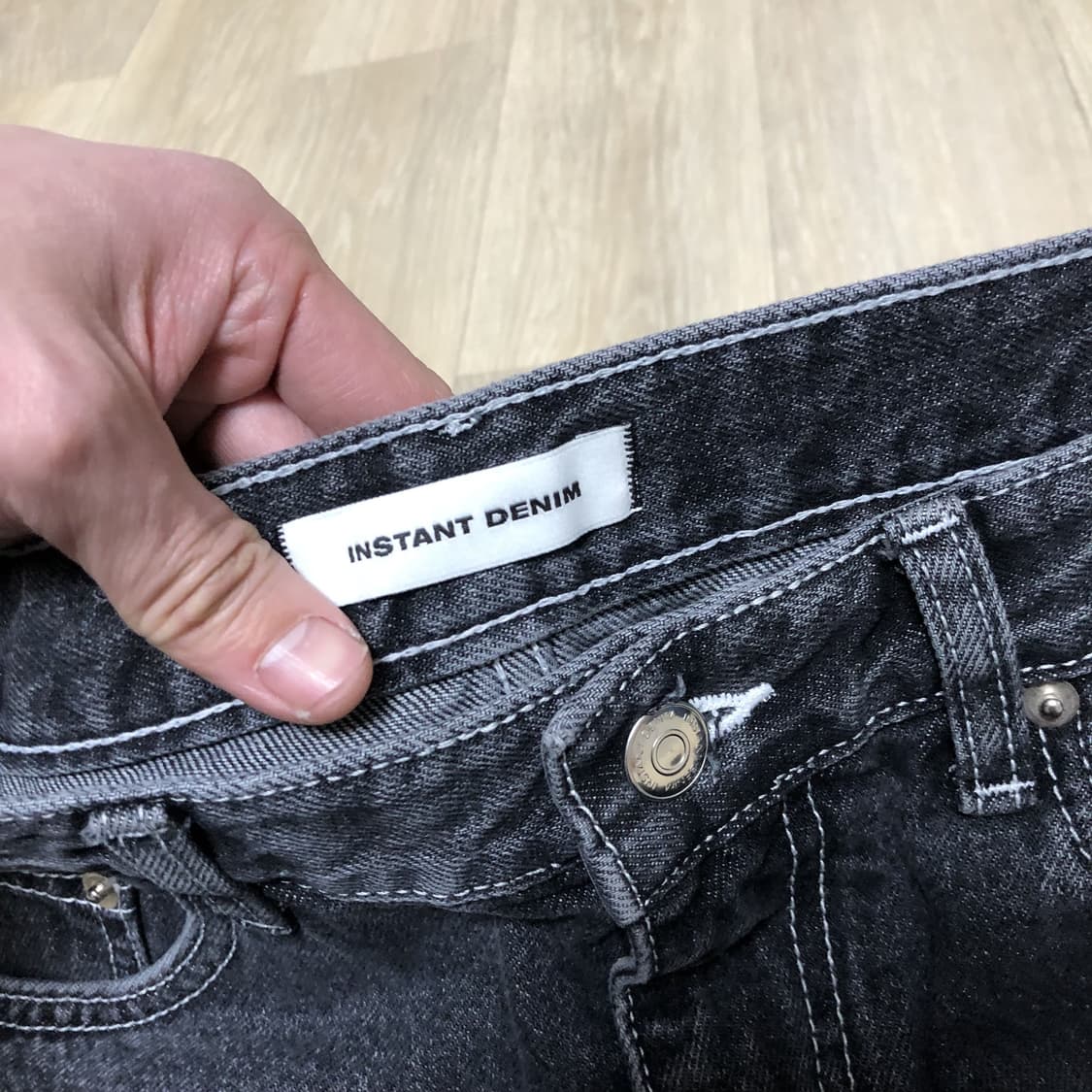 (32) 새상품 브랜디드 1967 젯 블랙 진 와이드 스트레이트 데님 상품이미지5