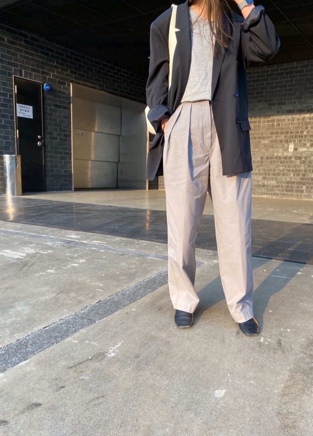 마스큘린 더블자켓 블랙 상품이미지3