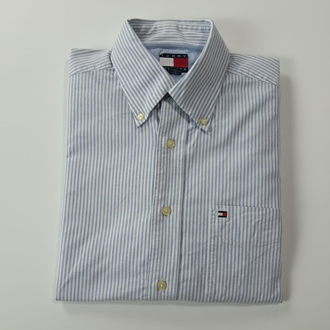 CJ123 2XL 타미힐피거 90s 옥스포드 클래식블루 스트라이프 셔츠 상품이미지8