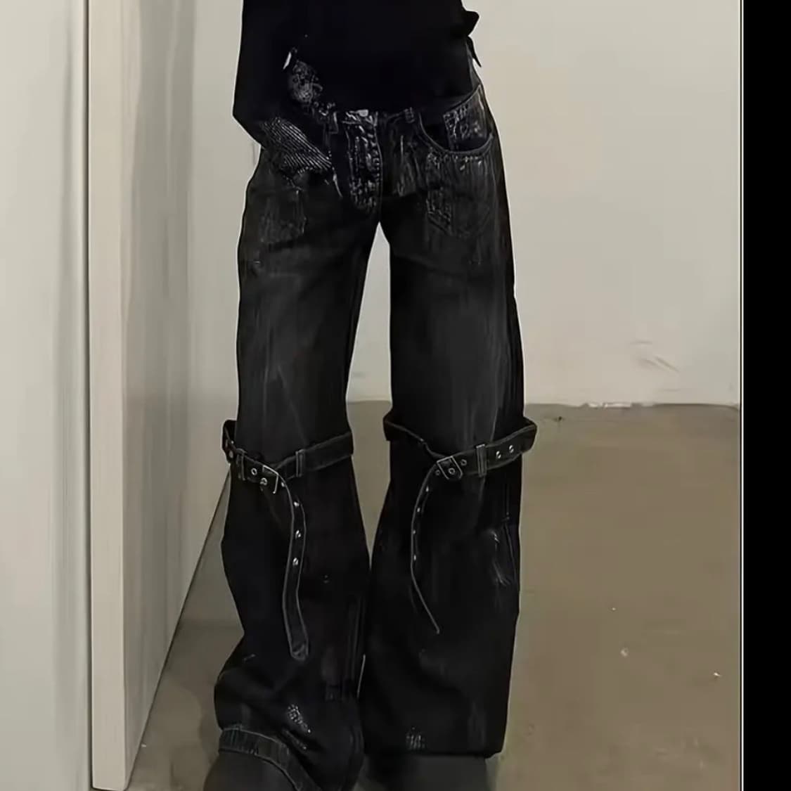 버클빈티지 흑청팬츠 상품이미지1