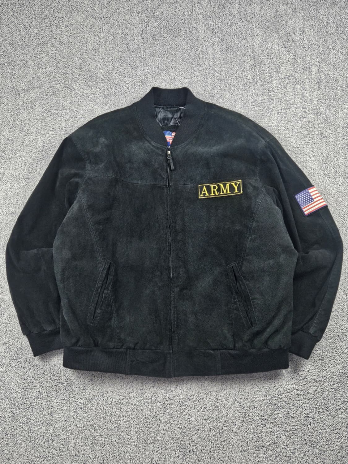 USA 레더 스웨이드 US ARMY 바시티 자켓 (3XL) / 10480 상품이미지2