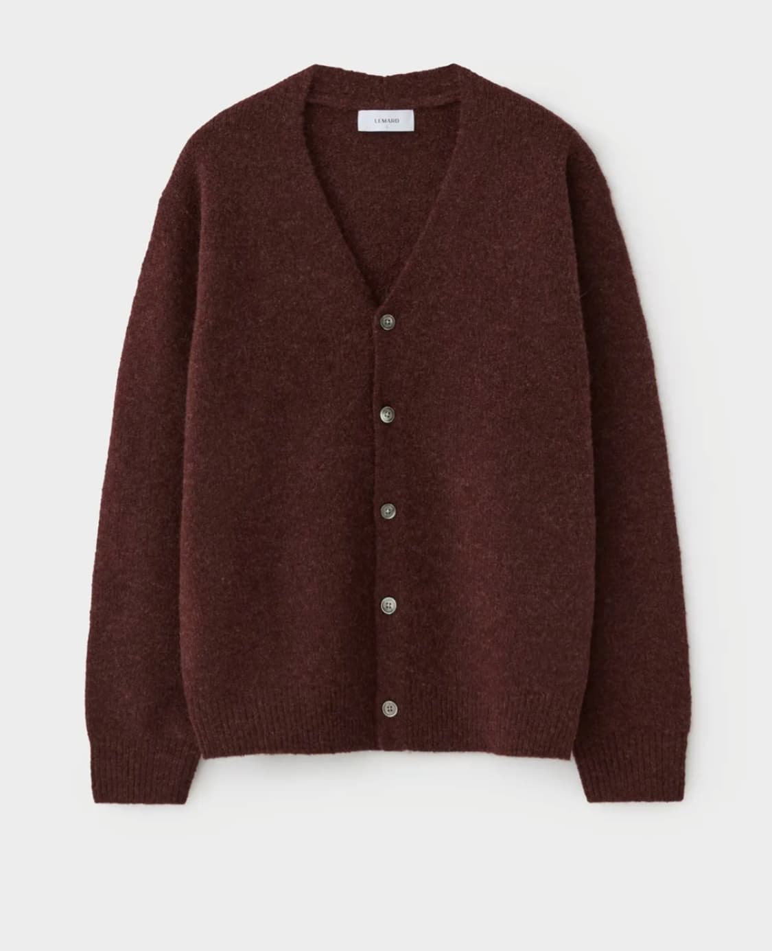 르마드 버건디 가디건(브이넥) 상품이미지1