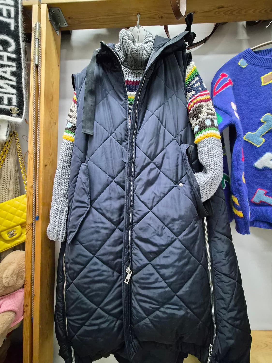 편집샾 구스 다운 롱패딩 베스트 상품이미지2