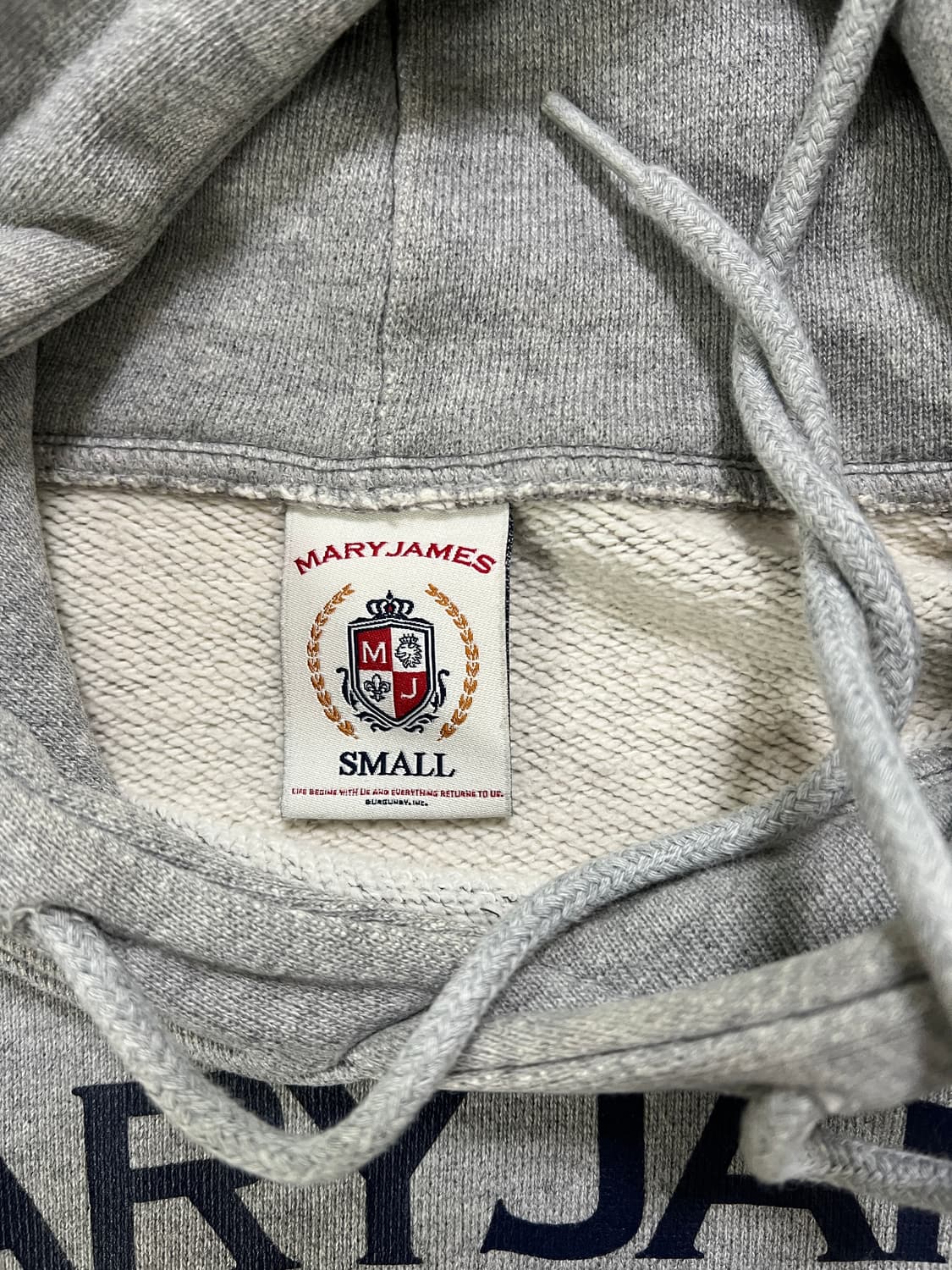 MARY JAMES 기모 후드티 그레이 상품이미지3