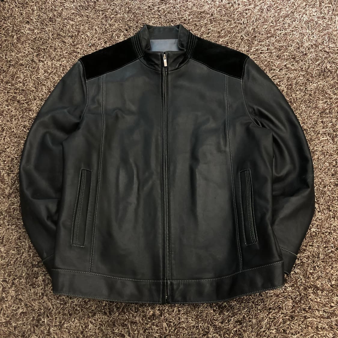 윈디클럽 양가죽 집업 스웨이드 레더 가죽 자켓 상품이미지1