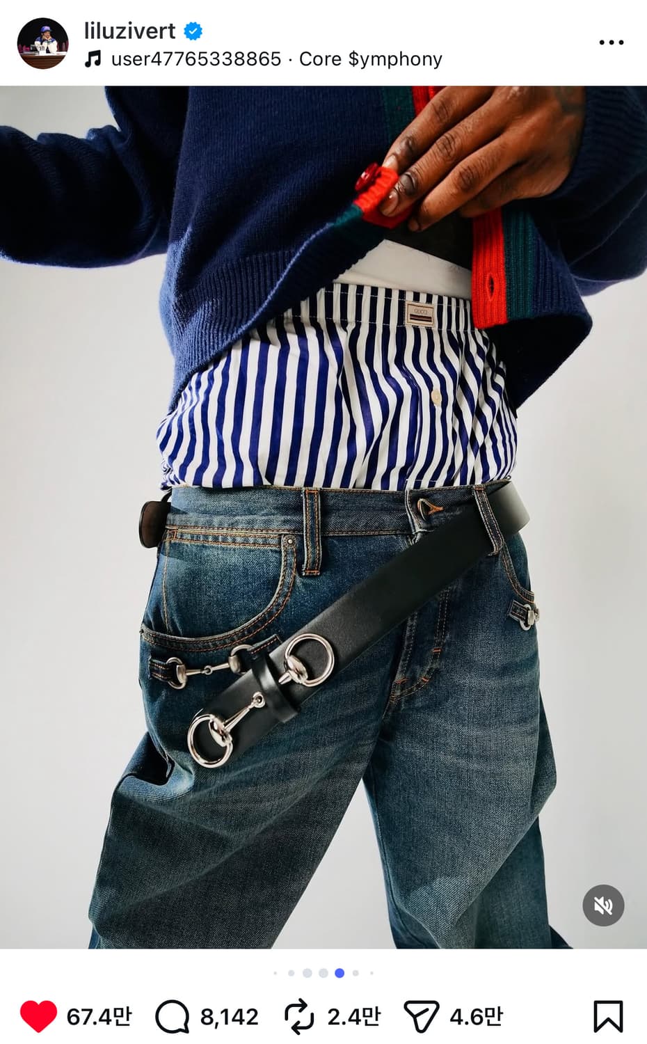 구찌 뎀나 홀스빗 1955 벨트 85 상품이미지2