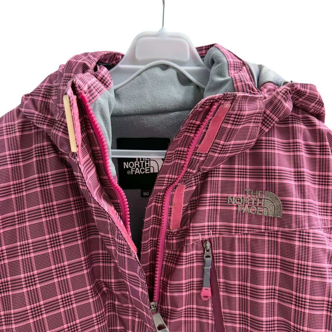 [L] 노스페이스 우먼 핑크 체크 점퍼 상품이미지5