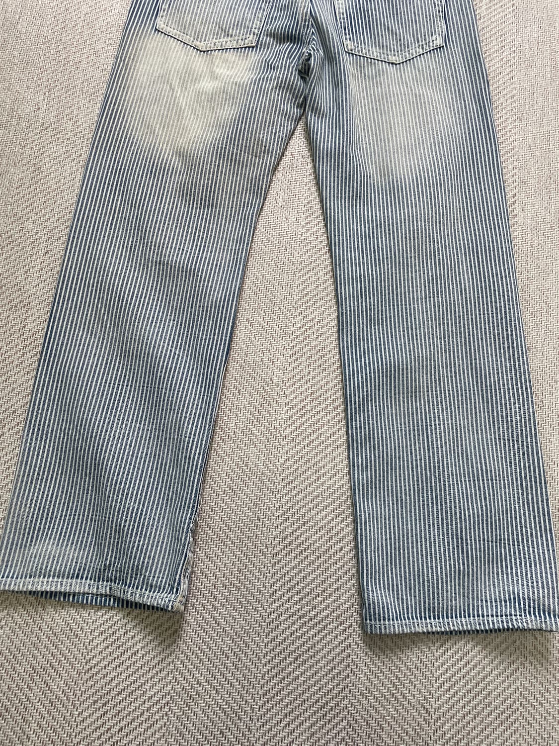 빈티지 히코리 디스트로이드 패치워크 데님팬츠 상품이미지7