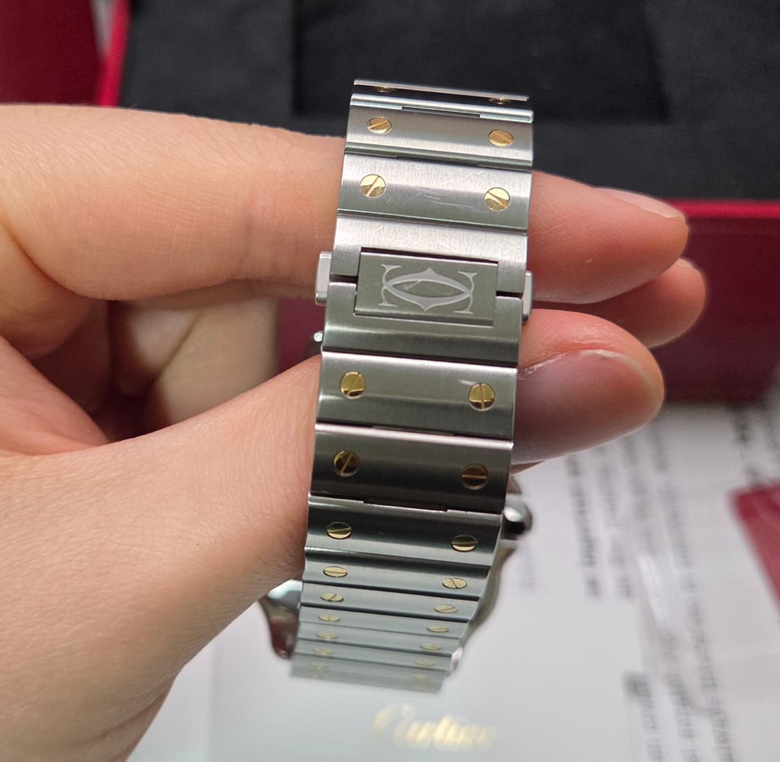 까르띠에 산토스 신형 18k콤비 라지 오토매틱 풀셋 
 상품이미지7