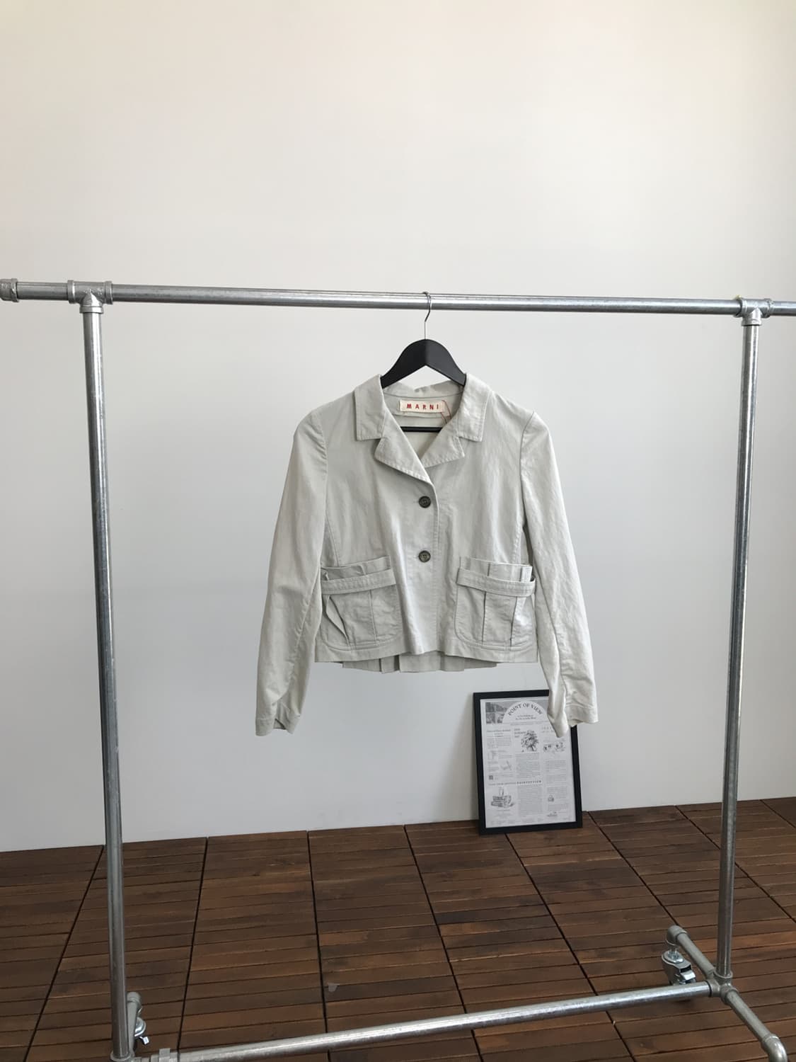 'MARNI' Ivory Button-Down Short Jacket 상품이미지1