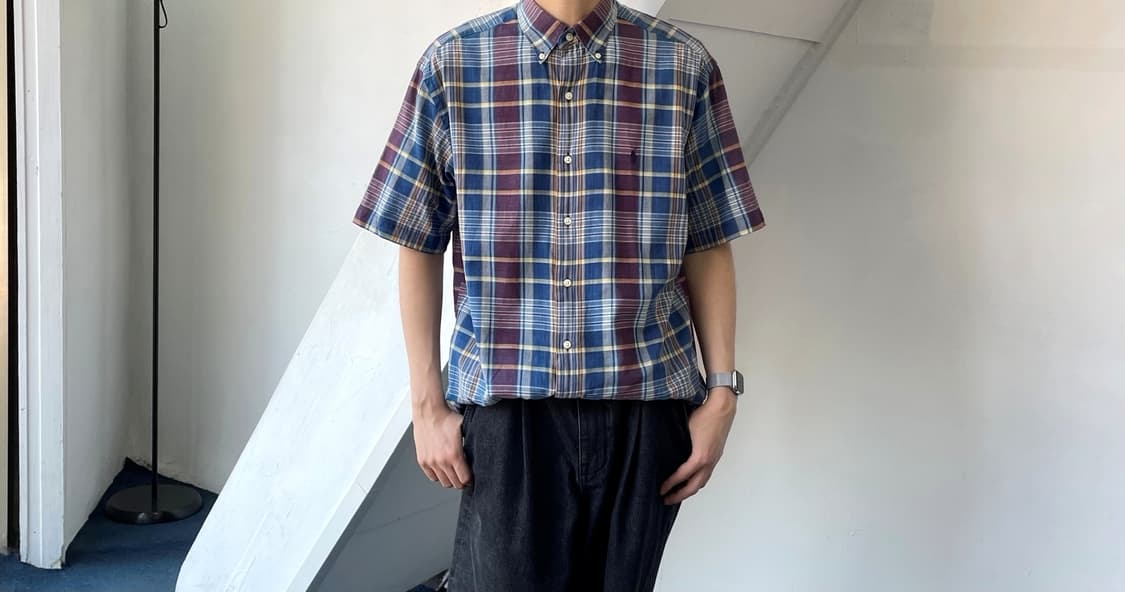 Cotton check H/S shirt 상품이미지1
