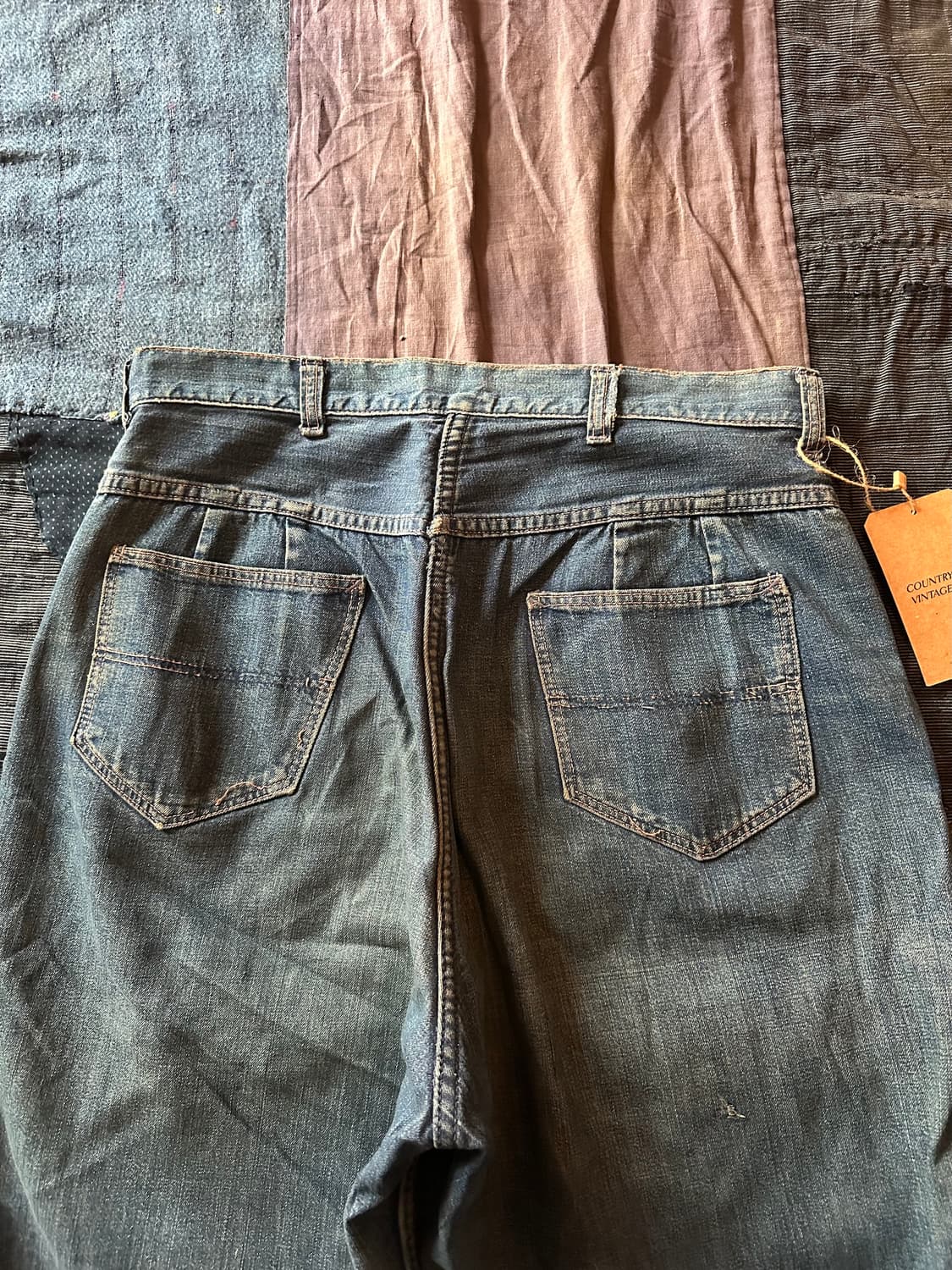 1950s Vintage Side Zip Denim Work Pants 상품이미지7