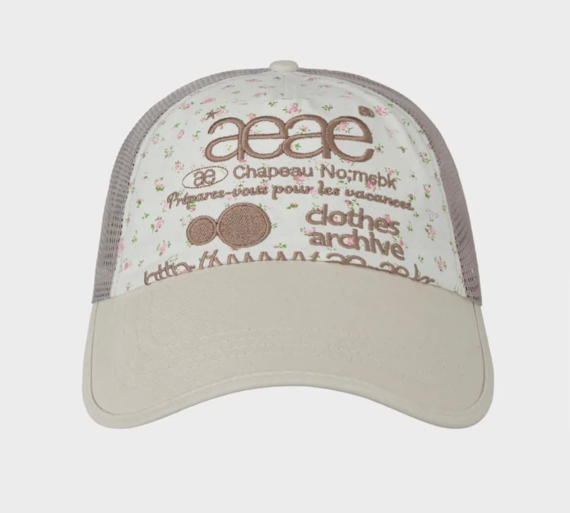 aeae WEB LOGO FLOWER MESH CAP 상품이미지1