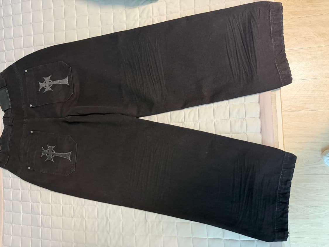 OPUS 0012 리퀴드 데님팬츠 블랙 m 상품이미지4