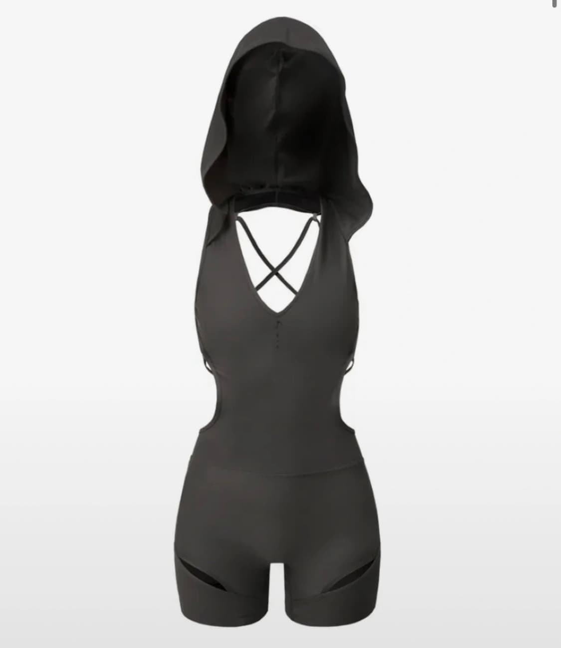 오호스 ojos 후디 모노키니 스윔웨어 챠콜 상품이미지1