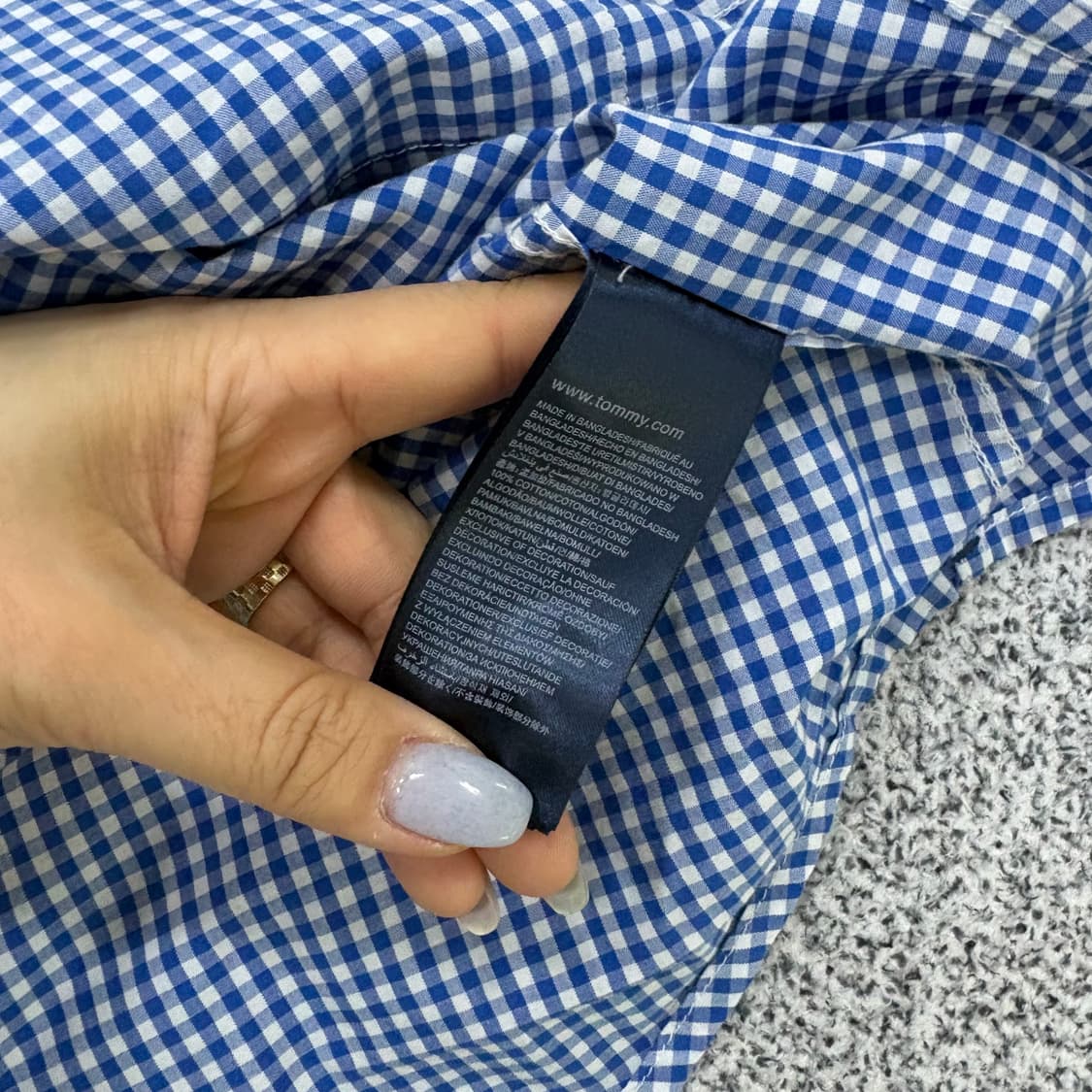 L 타미힐피거 남성 체크 셔츠 0317J 상품이미지4