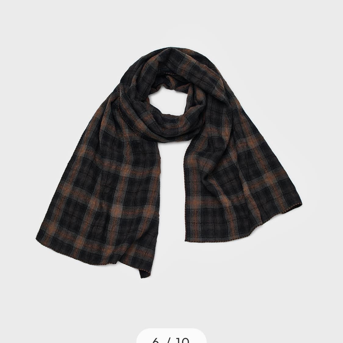 벨리에 시티 그리드 머플러 브라운 체크 상품이미지1