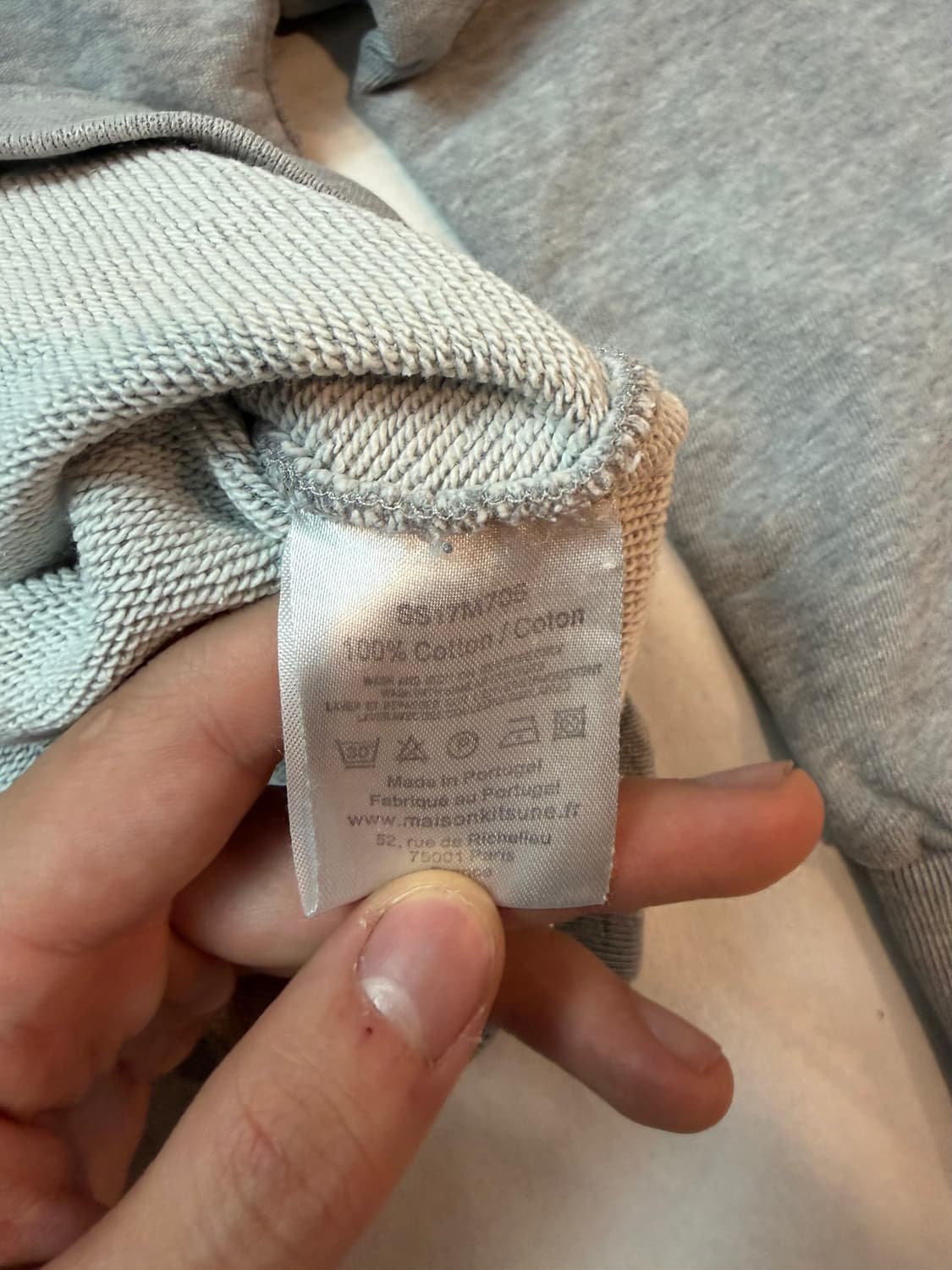 메종키츠네 레터링 프린팅 맨투맨 스웻셔츠 그레이 상품이미지3