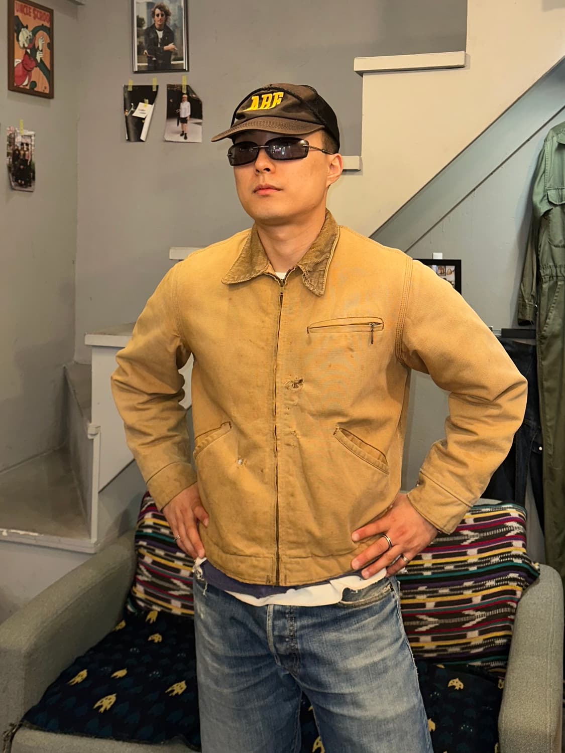 70’s Carhartt canvas detroit work jacket 상품이미지2