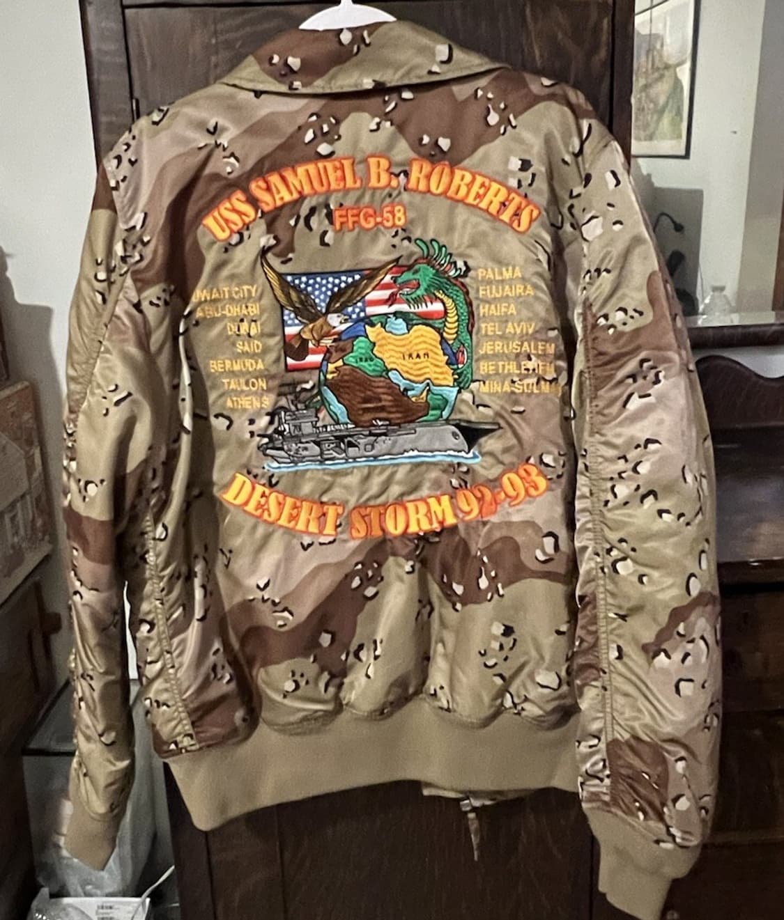 90s 알파인더스트리 MA-1 데저트 스톰 커스텀 자켓 상품이미지2